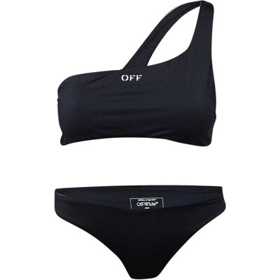 Off-White Dames/Dames Tweedelig Badpak (Zwart, Wit) 34 Off-White Dames/Dames Tweedelig Badpak (Zwart, Wit) 34