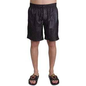 Dolce & Gabbana Mannen Zwart Polka Dot Print Badmode Zwemkleding S Dolce & Gabbana Mannen Zwart Polka Dot Print Badmode Zwemkleding S