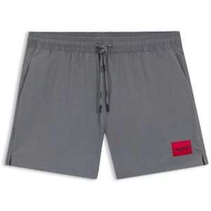 Hugo Dominica zwembroek voor heren met logo-label in grijs S Hugo Dominica zwembroek voor heren met logo-label in grijs S