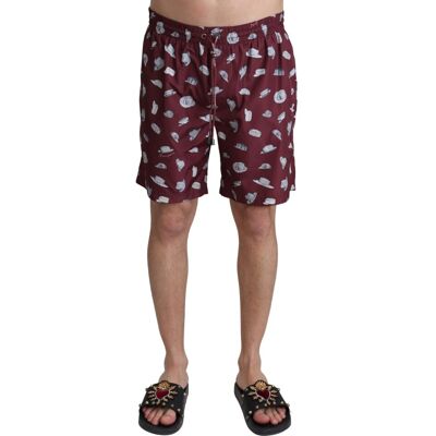 Dolce & Gabbana Heren Marron Hoeden Print Strandkleding Shorts Zwemkleding S Dolce & Gabbana Heren Marron Hoeden Print Strandkleding Shorts Zwemkleding S