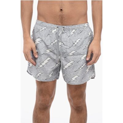 Neil Barrett ALL-OVER RAIN BOLTS ZWEMSHORTS XS Neil Barrett ALL-OVER RAIN BOLTS ZWEMSHORTS XS