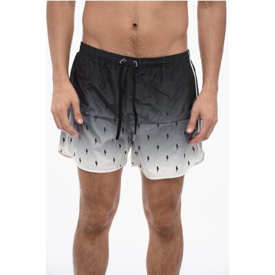 Neil Barrett ZEEFDRUK ALL-OVER BOLT ZWEMSHORTS S Neil Barrett ZEEFDRUK ALL-OVER BOLT ZWEMSHORTS S
