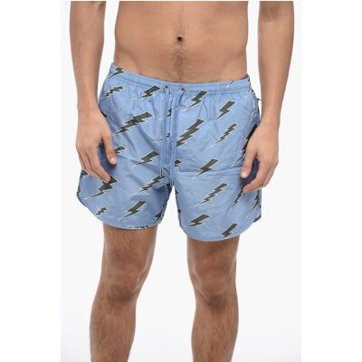 Neil Barrett ALL-OVER RAIN BOLTS ZWEMSHORTS S Neil Barrett ALL-OVER RAIN BOLTS ZWEMSHORTS S