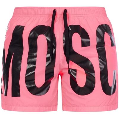 Moschino Heren Logo Zwemshort (Roze) M Moschino Heren Logo Zwemshort (Roze) M