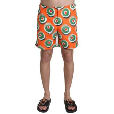Dolce & Gabbana Oranje Cupcake Strandshorts Zwemkleding S Dolce & Gabbana Oranje Cupcake Strandshorts Zwemkleding S