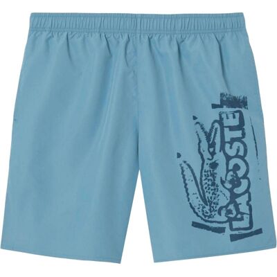 Lacoste Heren Logo Zwembroek (Blauw) M Lacoste Heren Logo Zwembroek (Blauw) M