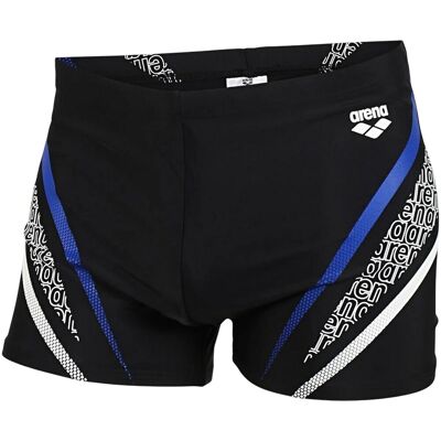 Arena Zwemshort voor heren met opdruk in reguliere pasvorm (Zwart) M Arena Zwemshort voor heren met opdruk in reguliere pasvorm (Zwart) M