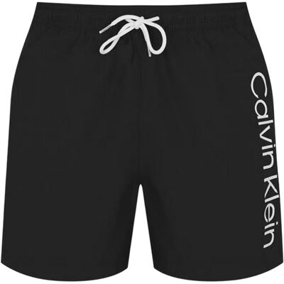 Calvin Klein Heren Polyester Zwemshort met Logo (Zwart) L Calvin Klein Heren Polyester Zwemshort met Logo (Zwart) L