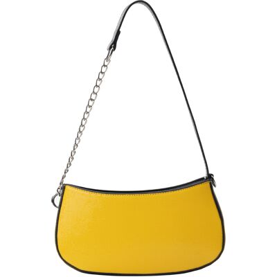 Mymo Schoudertas Dames geel zwart One Size Mymo Schoudertas Dames geel zwart One Size