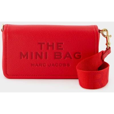 Marc Jacobs De Mini Tas - - Leer - Rood One Size Marc Jacobs De Mini Tas - - Leer - Rood One Size