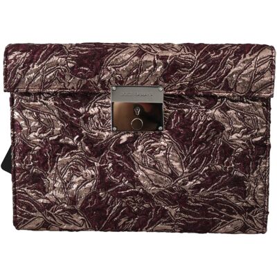 Dolce & Gabbana Bordeaux Jacquard Leren Documenten Aktetas voor Heren 48 Dolce & Gabbana Bordeaux Jacquard Leren Documenten Aktetas voor Heren 48
