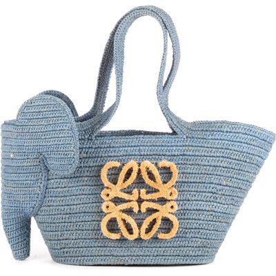 Loewe Pre-owned Elephant Raffia Tote Handtas One Size Loewe Pre-owned Elephant Raffia Tote Handtas One Size