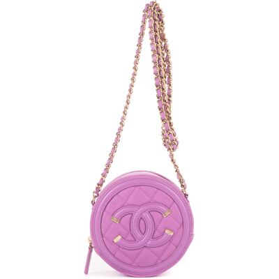 Chanel Pre-owned Filigree Round Crossbody Schoudertas One Size Chanel Pre-owned Filigree Round Crossbody Schoudertas One Size