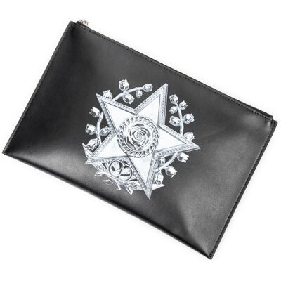 Dior Pre-owned Star and Rose Zip Clutch Handtas One Size Dior Pre-owned Star and Rose Zip Clutch Handtas One Size