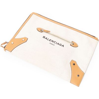 Balenciaga Pre-owned Logo Zip Clutch Handtas One Size Balenciaga Pre-owned Logo Zip Clutch Handtas One Size