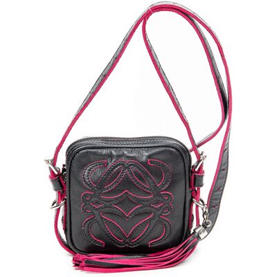 Loewe Pre-owned Mini Anagram Tassel Crossbody Schoudertas One Size Loewe Pre-owned Mini Anagram Tassel Crossbody Schoudertas One Size