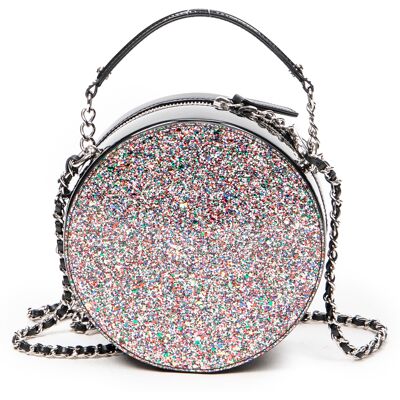 Chanel Pre-owned CC Round Glitter Chain Crossbody Schoudertas One Size Chanel Pre-owned CC Round Glitter Chain Crossbody Schoudertas One Size