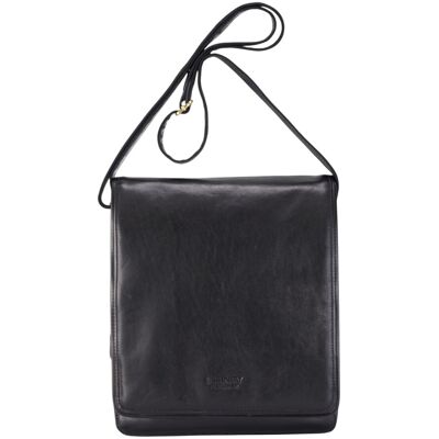 Infinity Leather Vintage zwarte leren messenger schoudertas crossbody reistas - Ranger One Size Infinity Leather Vintage zwarte leren messenger schoudertas crossbody reistas - Ranger One Size