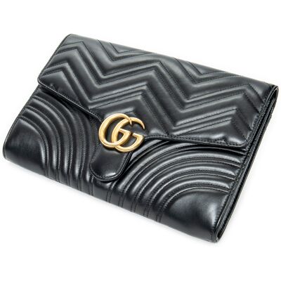 Gucci Pre-owned GG Marmont Flap Clutch Koppeling One Size Gucci Pre-owned GG Marmont Flap Clutch Koppeling One Size