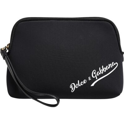 Dolce & Gabbana Zwarte Solide Nylon DG LogoPrint Clutch Zip Borse Pouch Tas One Size Dolce & Gabbana Zwarte Solide Nylon DG LogoPrint Clutch Zip Borse Pouch Tas One Size