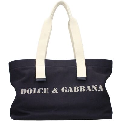Dolce & Gabbana Blauwe Stoffen Schoudertas One Size Dolce & Gabbana Blauwe Stoffen Schoudertas One Size