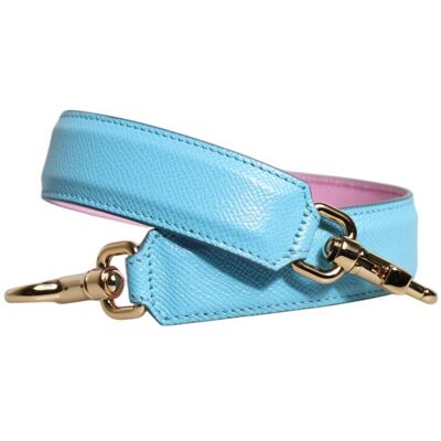 Dolce & Gabbana Roze Blauwe Leren Handtas Met Schouderriem One Size Dolce & Gabbana Roze Blauwe Leren Handtas Met Schouderriem One Size