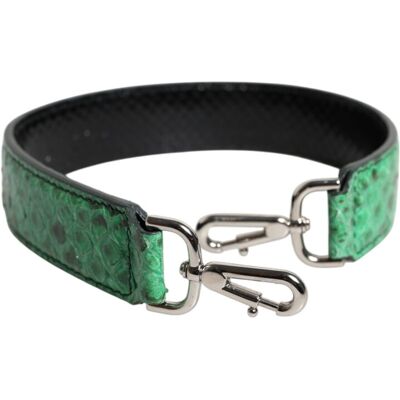 Dolce & Gabbana Zwarte Groene Exotische Leren Schoudertas Met Schouderband One Size Dolce & Gabbana Zwarte Groene Exotische Leren Schoudertas Met Schouderband One Size