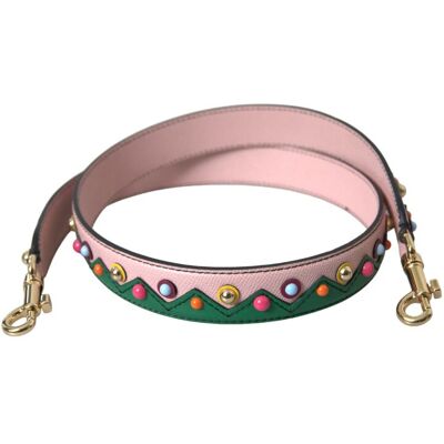 Dolce & Gabbana Roze Leren Handtas Accessoire Schouderband One Size Dolce & Gabbana Roze Leren Handtas Accessoire Schouderband One Size
