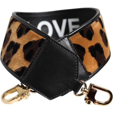 Dolce & Gabbana Zwarte Luipaardprint Omkeerbare Schoudertas met Band One Size Dolce & Gabbana Zwarte Luipaardprint Omkeerbare Schoudertas met Band One Size