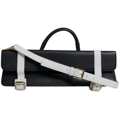 Dolce & Gabbana Blauwe Witte Kalfsleer Crossbody Schoudertas One Size Dolce & Gabbana Blauwe Witte Kalfsleer Crossbody Schoudertas One Size