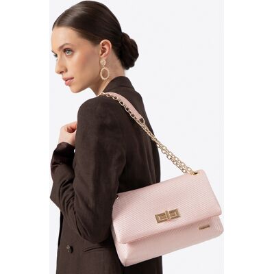 Wittchen Dames crossbody tas met gevlochten ketting, roze polypropyleen One Size Wittchen Dames crossbody tas met gevlochten ketting, roze polypropyleen One Size