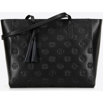 Wittchen Dames leren shopper met kenmerkende zwarte en zilveren zwarte en One Size Wittchen Dames leren shopper met kenmerkende zwarte en zilveren zwarte en One Size