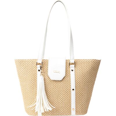 IZIA boodschappentas Dames wit beige One Size IZIA boodschappentas Dames wit beige One Size