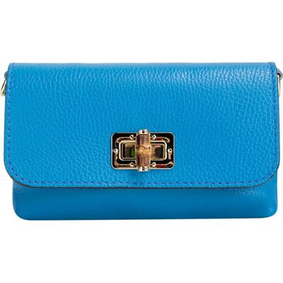 Faina Mini leren schoudertas Dames Blauwe aster One Size Faina Mini leren schoudertas Dames Blauwe aster One Size