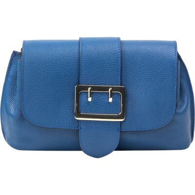 Faina Leren schoudertas Dames blauw One Size Faina Leren schoudertas Dames blauw One Size