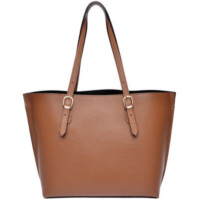 Isabella Rhea Brown Rundleer Tas One Size Isabella Rhea Brown Rundleer Tas One Size