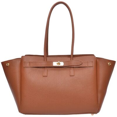 Isabella Rhea Brown Rundleer Tas One Size Isabella Rhea Brown Rundleer Tas One Size