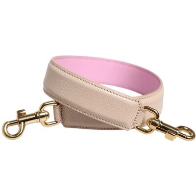Dolce & Gabbana Beige Roze Leren Handtas Accessoire Schouderband One Size Dolce & Gabbana Beige Roze Leren Handtas Accessoire Schouderband One Size