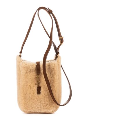 Yves Saint Laurent Pre-owned 5 à 7 Shearling Bucket Mini Crossbody One Size Yves Saint Laurent Pre-owned 5 à 7 Shearling Bucket Mini Crossbody One Size