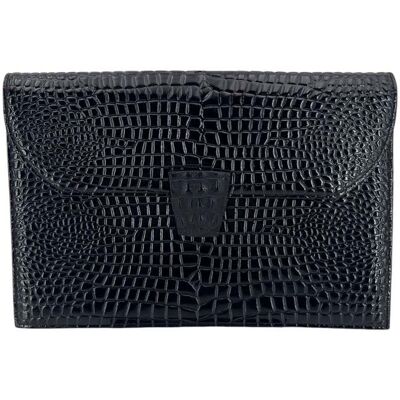 Yves Saint Laurent Pre-owned Vintage leren clutch van Yves Saint Laurent met reliëf One Size Yves Saint Laurent Pre-owned Vintage leren clutch van Yves Saint Laurent met reliëf One Size