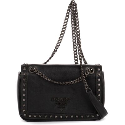 Prada Pre-owned Studded Flap Crossbody schoudertas One Size Prada Pre-owned Studded Flap Crossbody schoudertas One Size