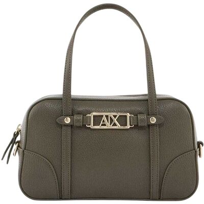 Armani Exchange Dames-schoudertas met metalen logo (Donkere Khaki) One Size Armani Exchange Dames-schoudertas met metalen logo (Donkere Khaki) One Size