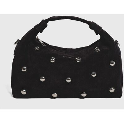 Nunoo Dandy Rivet Suede Zwart Tas One Size Nunoo Dandy Rivet Suede Zwart Tas One Size