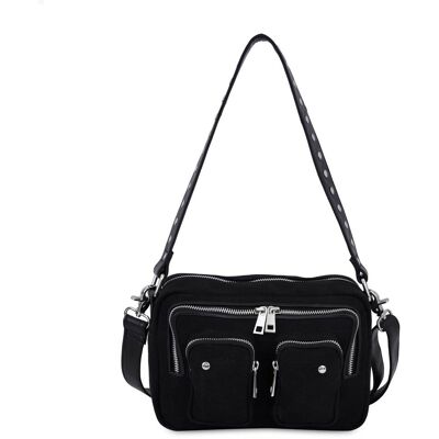 Nunoo Ellie recycleerde canvas zwart Tas One Size Nunoo Ellie recycleerde canvas zwart Tas One Size