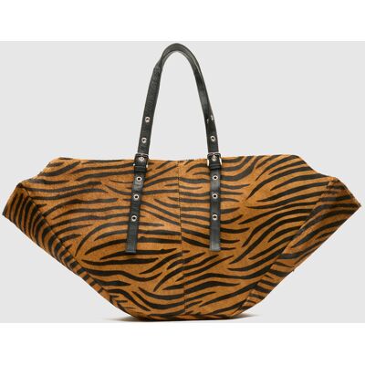 Nunoo Nora Stripes Deluxe Donkerbruin Tas One Size Nunoo Nora Stripes Deluxe Donkerbruin Tas One Size