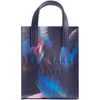 Ted Baker Feacon Feather Print Mini Icon Navy Bag One Size Ted Baker Feacon Feather Print Mini Icon Navy Bag One Size