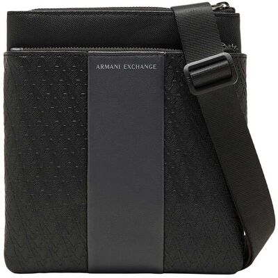 Armani Exchange Crossbodytas Met Gestructureerd Logo, Zwart One Size Armani Exchange Crossbodytas Met Gestructureerd Logo, Zwart One Size