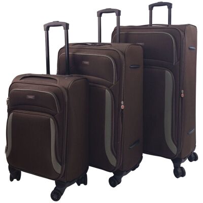 Infinity Leather Zachte bagage met 8 wielen, lichte reiskoffers XL Infinity Leather Zachte bagage met 8 wielen, lichte reiskoffers XL