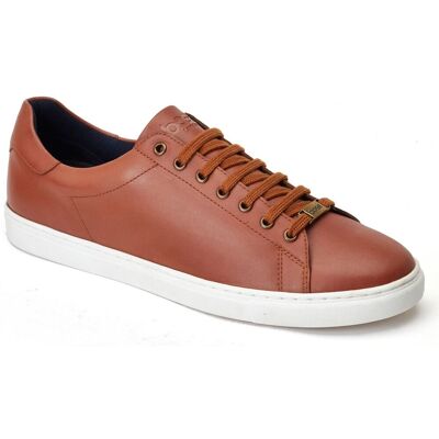 Base London Tucker Leer Heren Burnt Tan Trainers 46 Base London Tucker Leer Heren Burnt Tan Trainers 46
