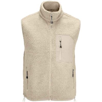 SOLS Fury Sherpa Body Warmer voor volwassenen (Schaar beige/beige) XS SOLS Fury Sherpa Body Warmer voor volwassenen (Schaar beige/beige) XS